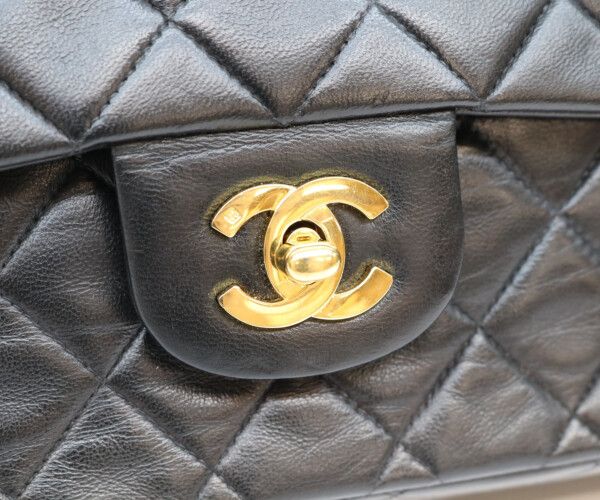 Chanel Black Lamb Gold Quilted 25 Shoulder — view 6