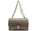 Chanel Black Lamb Gold Quilted 25 Shoulder