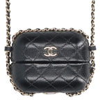 Chanel Airpods Pro Case Quilted CC Logo Messenger