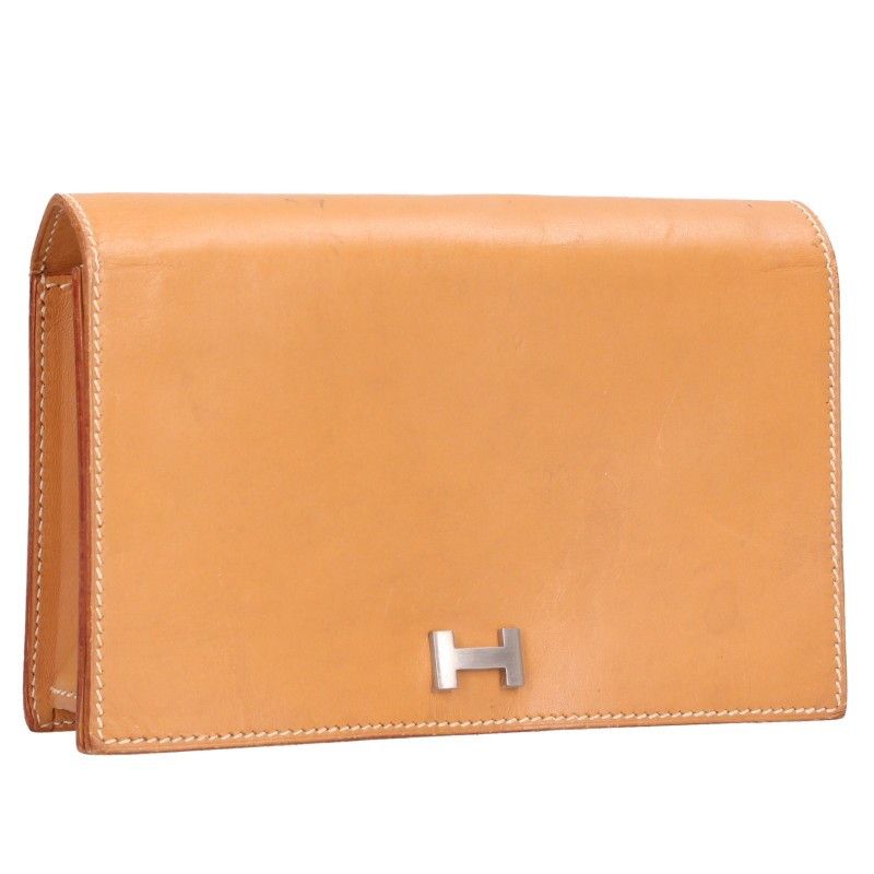 Hermes Buckle Leather Pouch