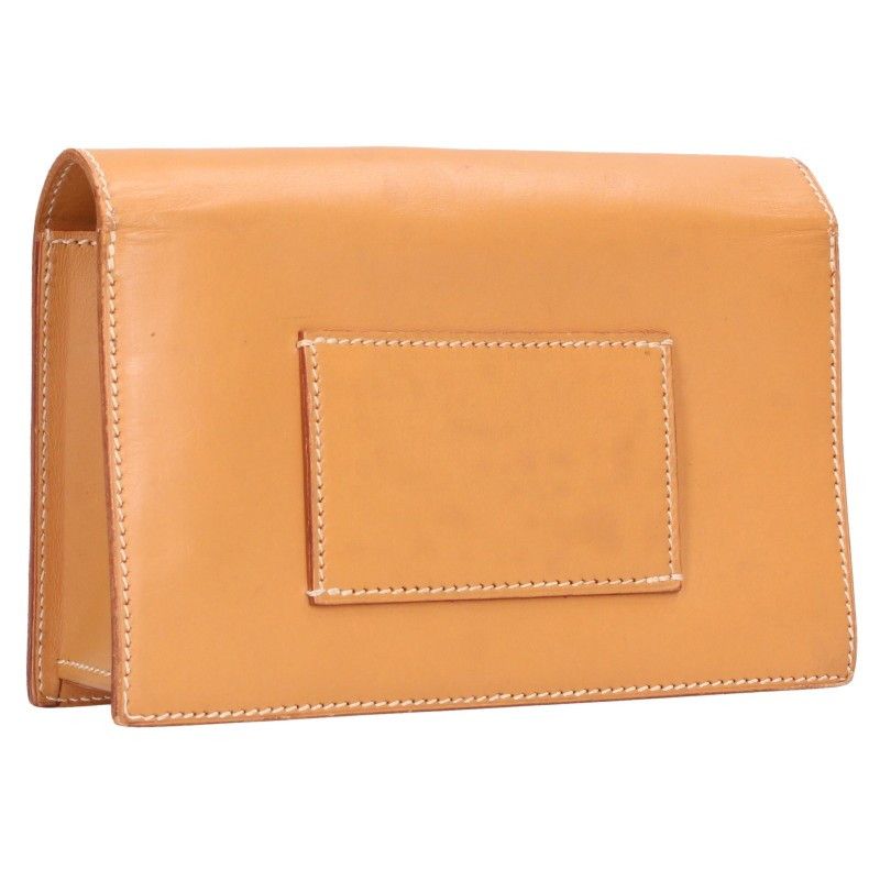 Hermes Buckle Leather Pouch — view 2