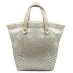 Hermes Bag Cabas Chennai PM Beige Silver M Toki Polyester Leather — view 3
