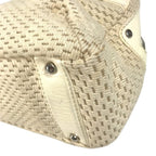 Chanel Shoulder Bag Logo Leather Canvas Beige — view 6