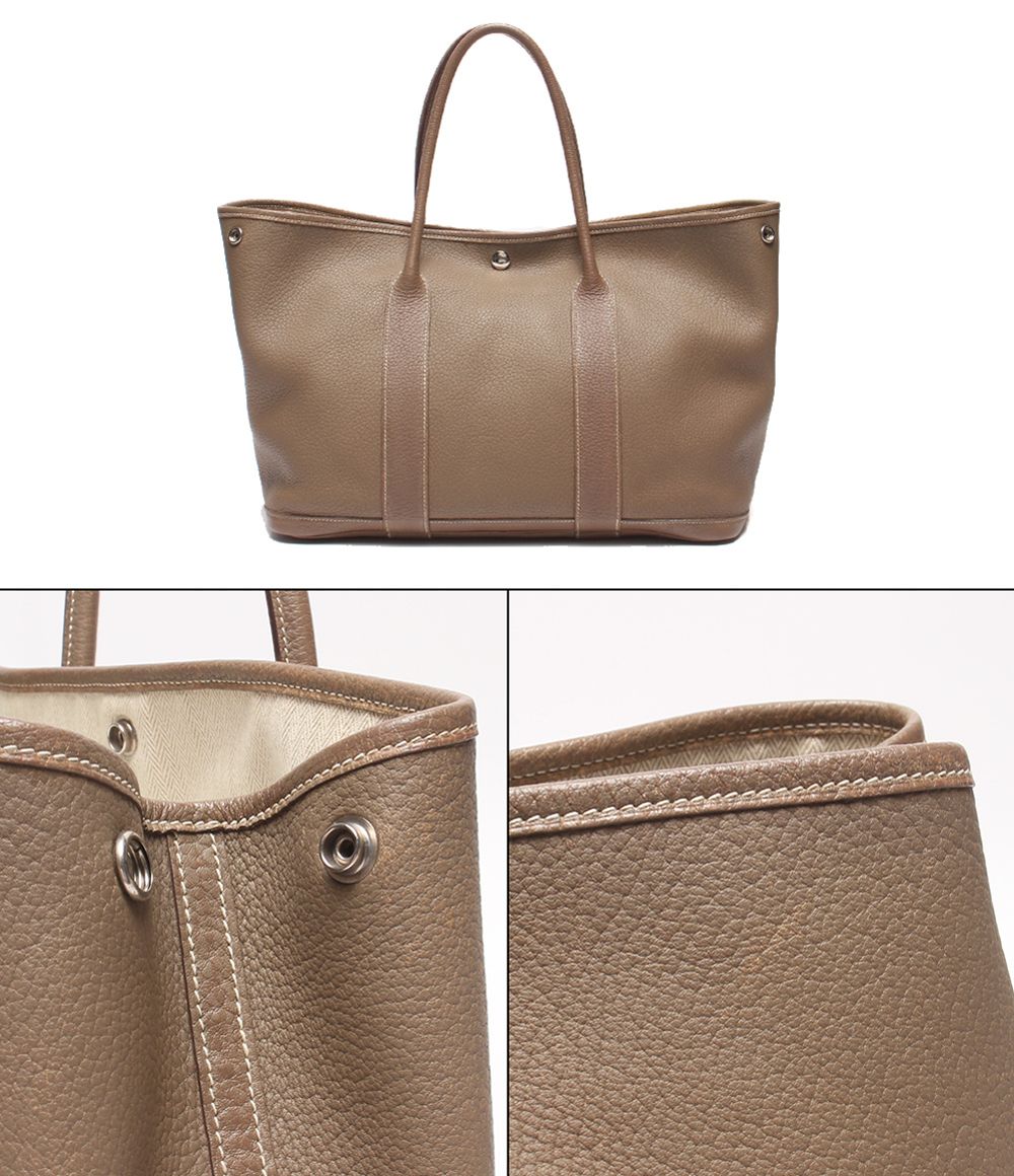 Hermes Tote Silver Garden Party PM — view 7