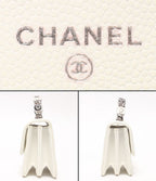 Chanel Mini Chain Shoulder Bag Clutch Crossbody Silver Quilted Caviar Leather — view 4