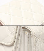 Chanel Mini Chain Shoulder Bag Clutch Crossbody Silver Quilted Caviar Leather — view 6
