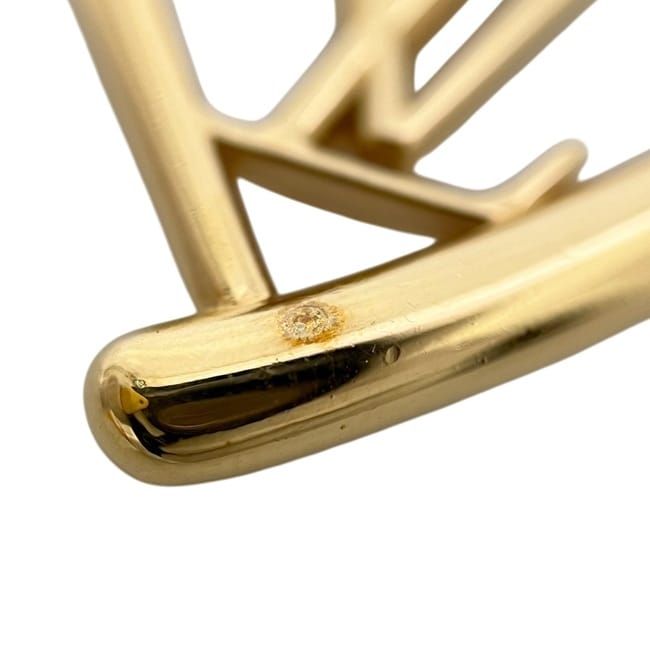 Louis Vuitton Single Earring Book le Reil Heart Foreign Love GM Hoop Metal Gold — view 7
