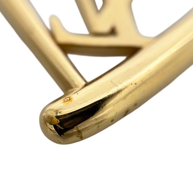 Louis Vuitton Single Earring Book le Reil Heart Foreign Love GM Hoop Metal Gold — view 4