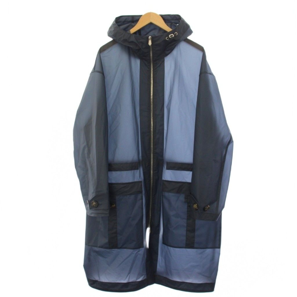 Hermes Rain Coat Zip Up Pocket Navy TK — view 2