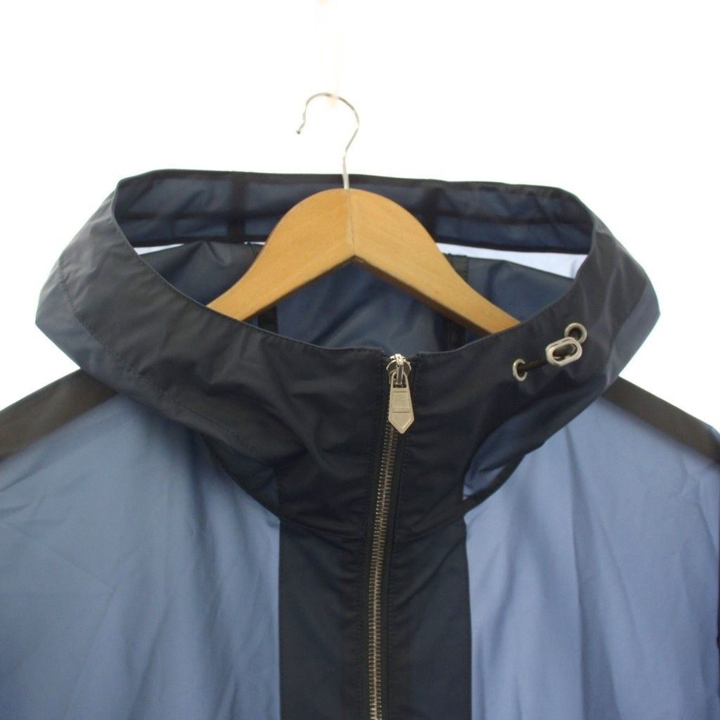 Hermes Rain Coat Zip Up Pocket Navy TK — view 3