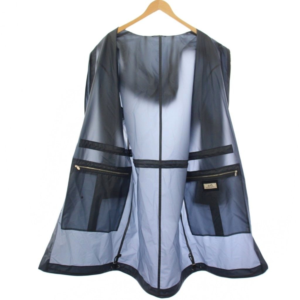 Hermes Rain Coat Zip Up Pocket Navy TK — view 7