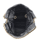 Chanel Handbag 22 Mini CC Logo Shiny Calf Leather 2-Way Shoulder Black — view 6
