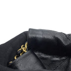 Chanel Handbag 22 Mini CC Logo Shiny Calf Leather 2-Way Shoulder Black — view 8