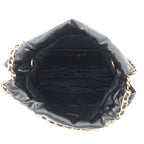 Chanel Handbag 22 Mini CC Logo Shiny Calf Leather 2-Way Shoulder Black — view 6