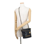 Chanel Handbag 22 Mini CC Logo Shiny Calf Leather 2-Way Shoulder Black — view 5