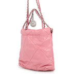 Chanel 22 Mini CC Logo Shiny Calfskin 2-Way Shoulder — view 2