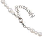 Chanel Necklace Faux Pearl CC Logo — view 5