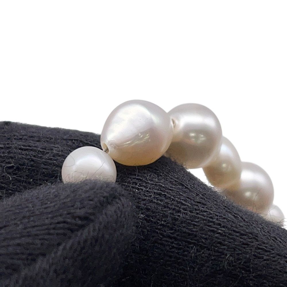 Chanel Necklace Faux Pearl CC Logo — view 8