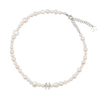 Chanel Necklace Faux Pearl CC Logo
