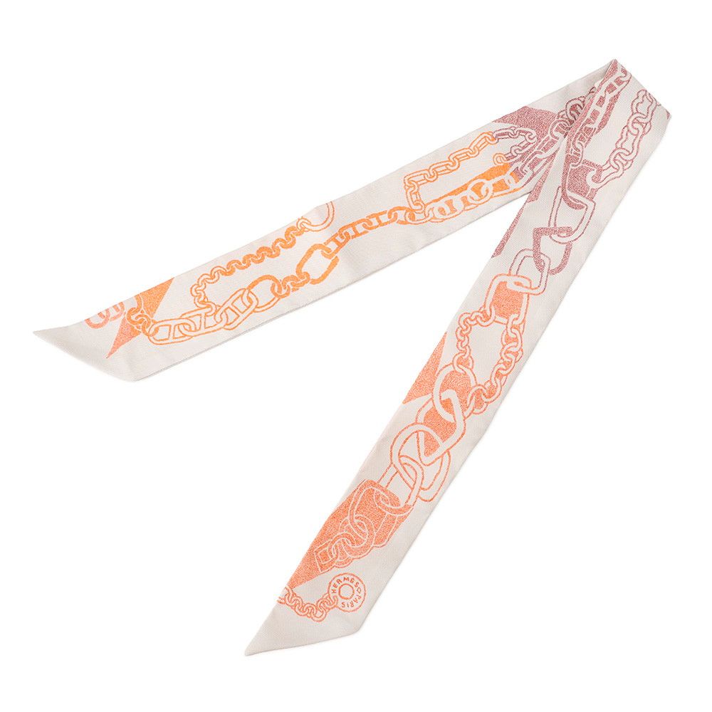 Hermes Scarf Twill Book Boucles Et Maillons — view 2