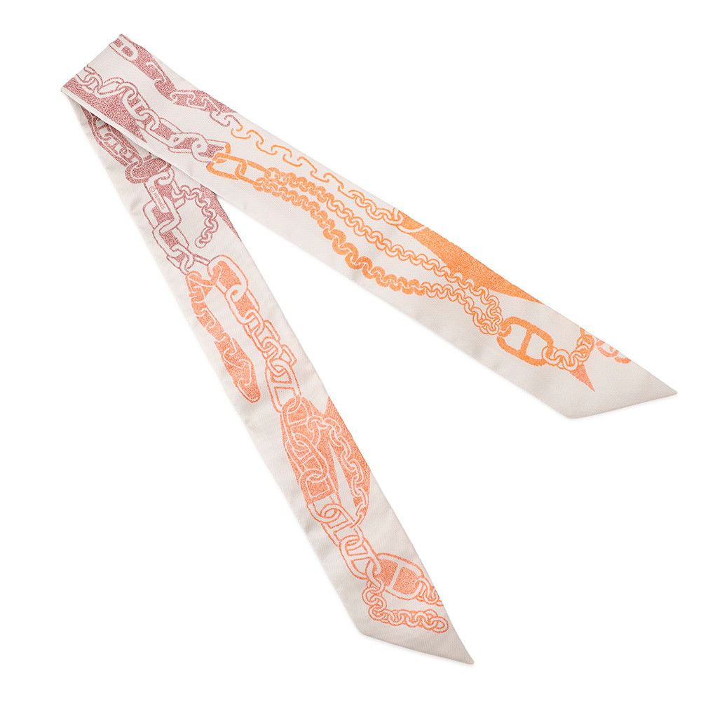 Hermes Scarf Twill Book Boucles Et Maillons — view 3