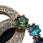 Chanel Brooch CC Logo Rhinestone — view 5