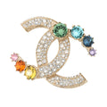 Chanel Brooch CC Logo Rhinestone