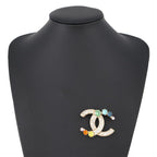 Chanel Brooch CC Logo Rhinestone — view 4