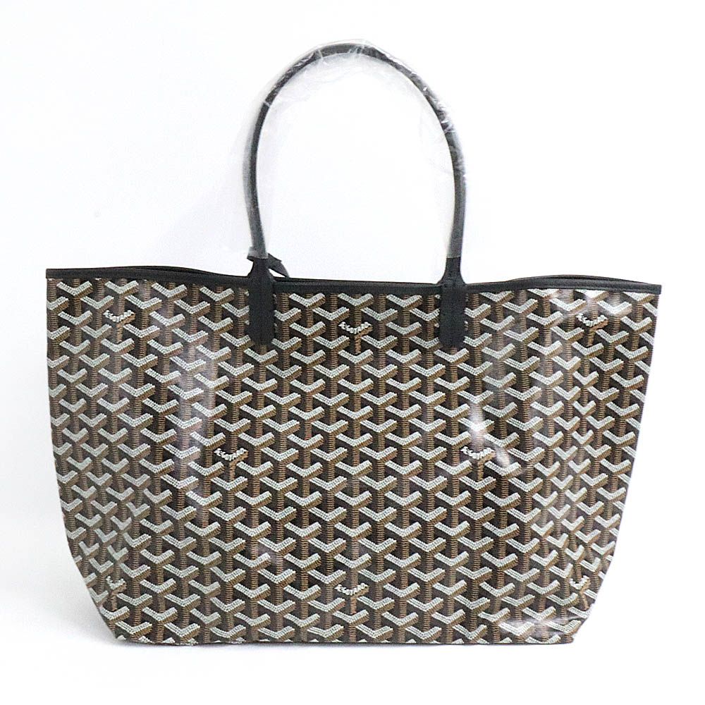 Goyard Saint Louis PM Black Tote Din Canvas Leather with Clip — view 2
