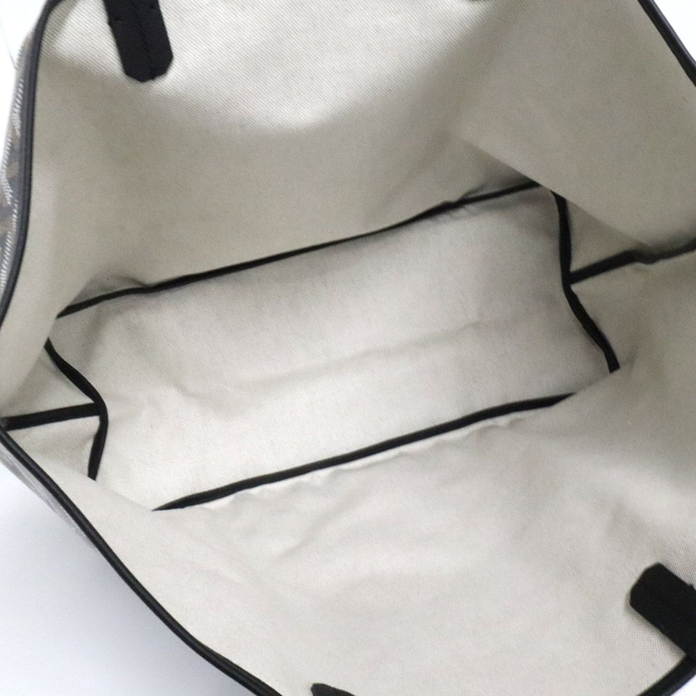 Goyard Saint Louis PM Black Tote Din Canvas Leather with Clip — view 5