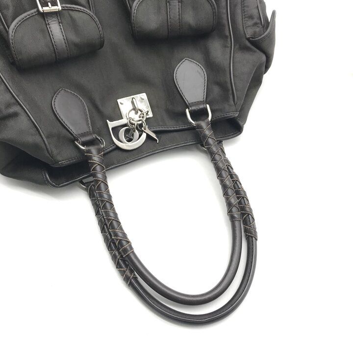 Dior Vintage Brea Hand Bag Nylon Khaki — view 7