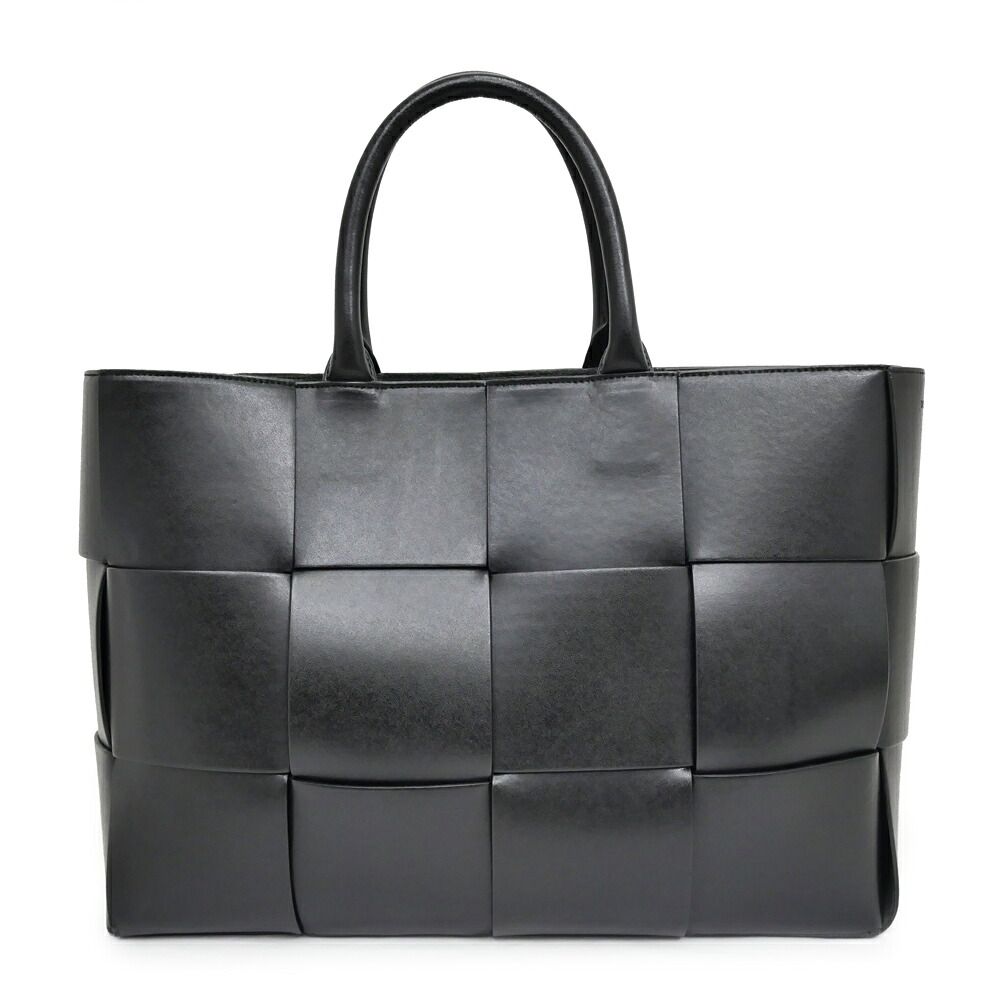 Bottega Veneta Arco Tote Black Intrecciato Calf Leather