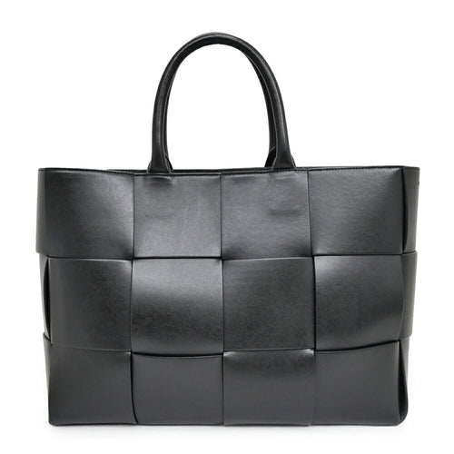 Bottega Veneta Arco Tote Black Intrecciato Calf Leather