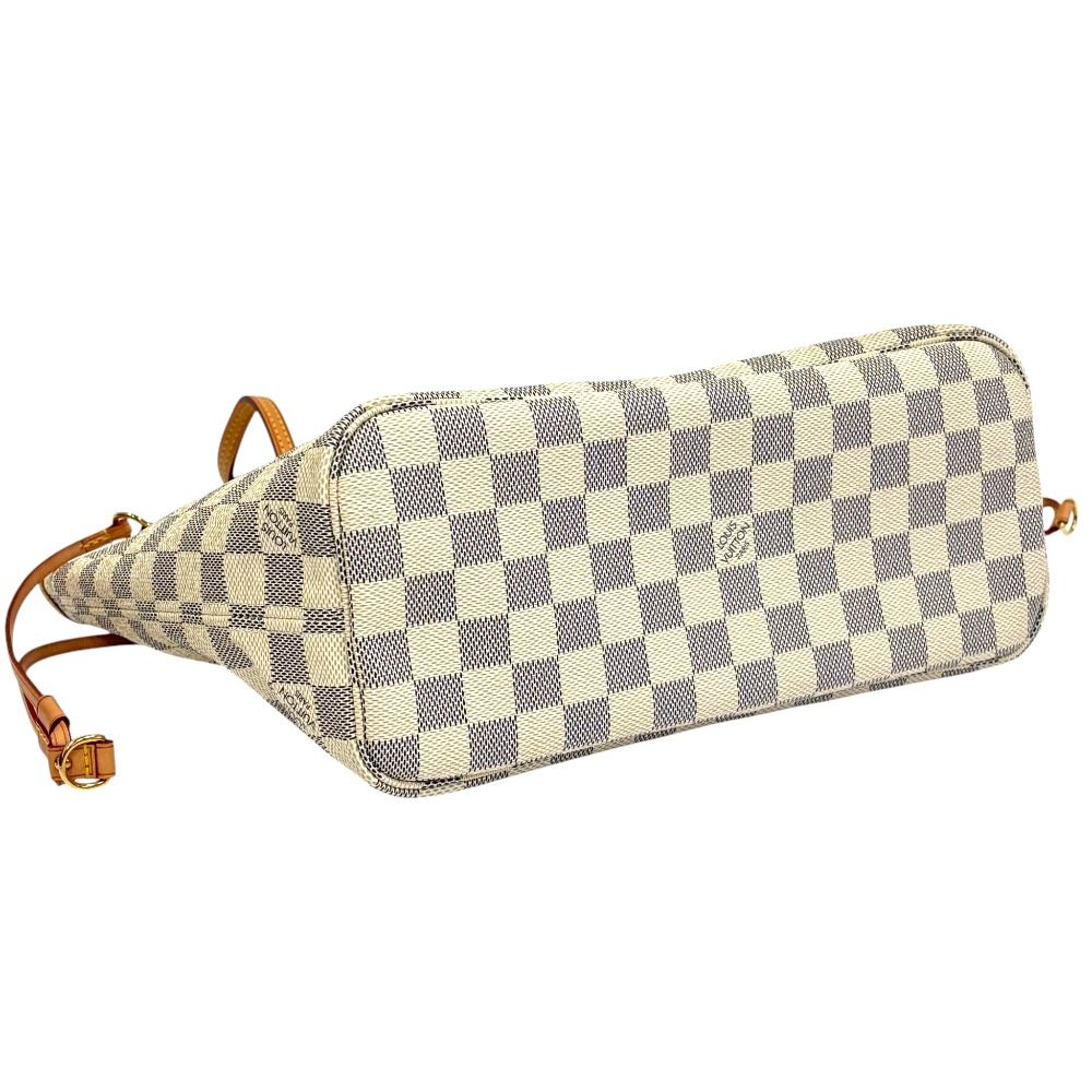 Louis Vuitton Damier Azur Neverfull PM Tote Navy White — view 4