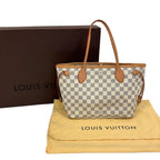 Louis Vuitton Damier Azur Neverfull PM Tote Navy White — view 8