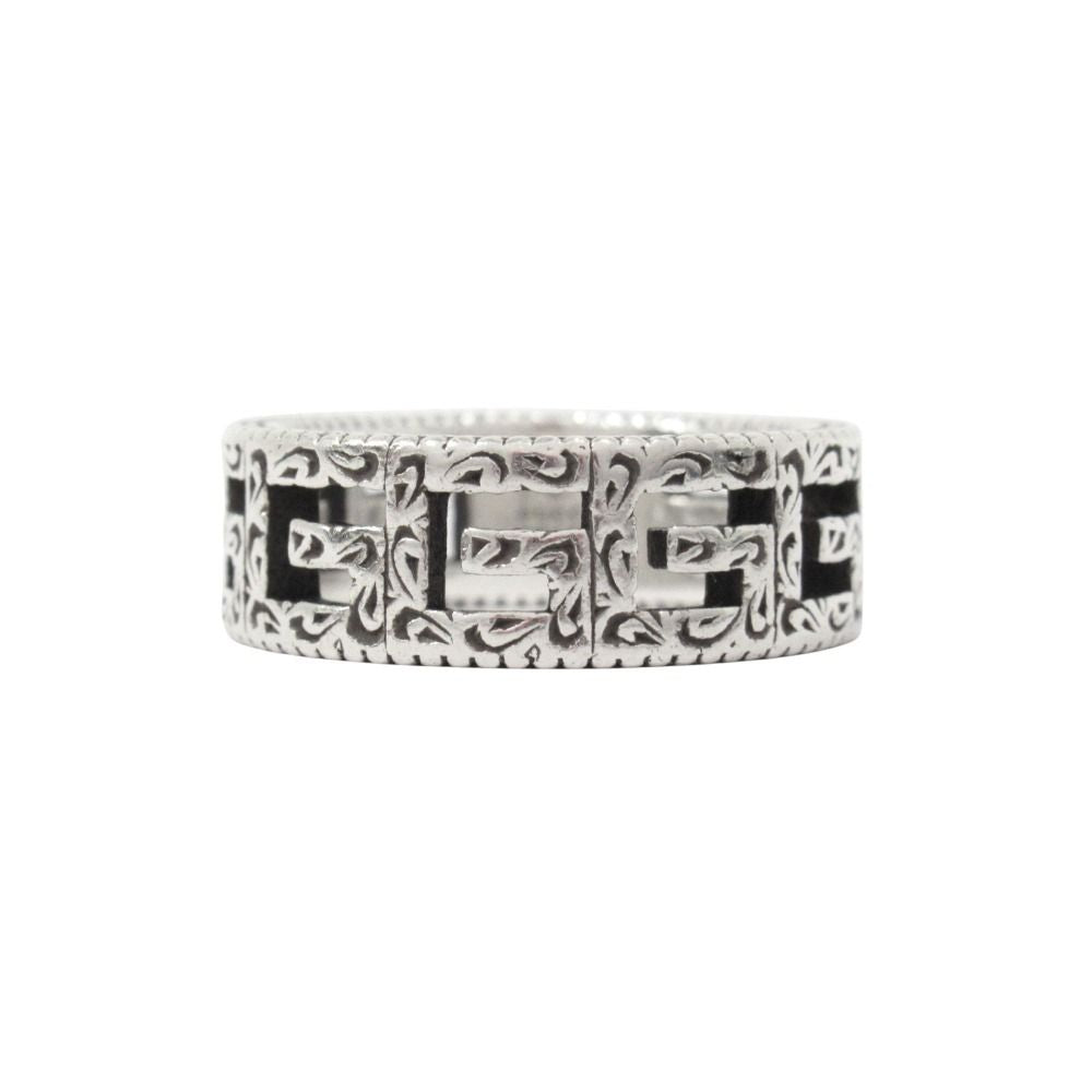 Gucci Arabesque Square Cube Ring Aged Silver — view 2