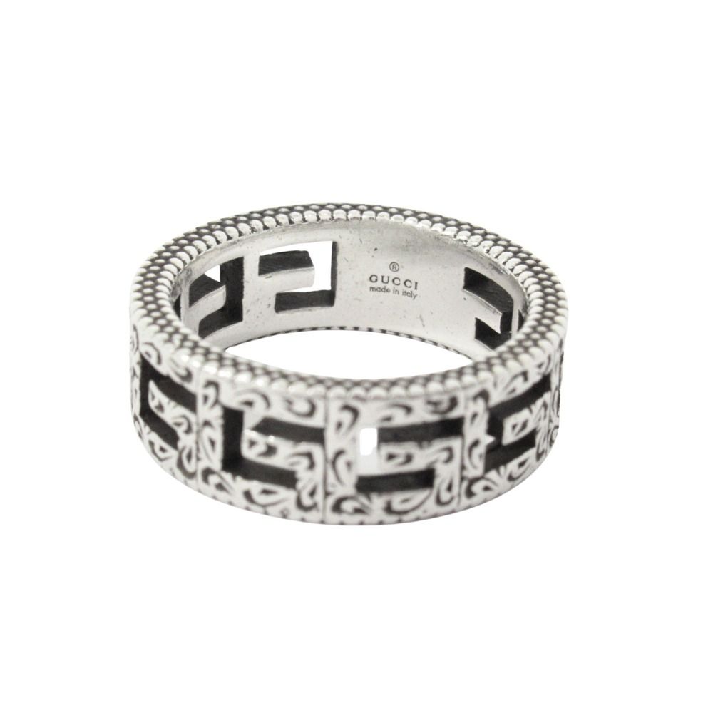 Gucci Arabesque Square Cube Ring Aged Silver — view 4