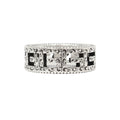 Gucci Arabesque Square Cube Ring Aged Silver