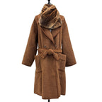 Fendi Vintage Oversized Shaggy Coat 42 Brown — view 4