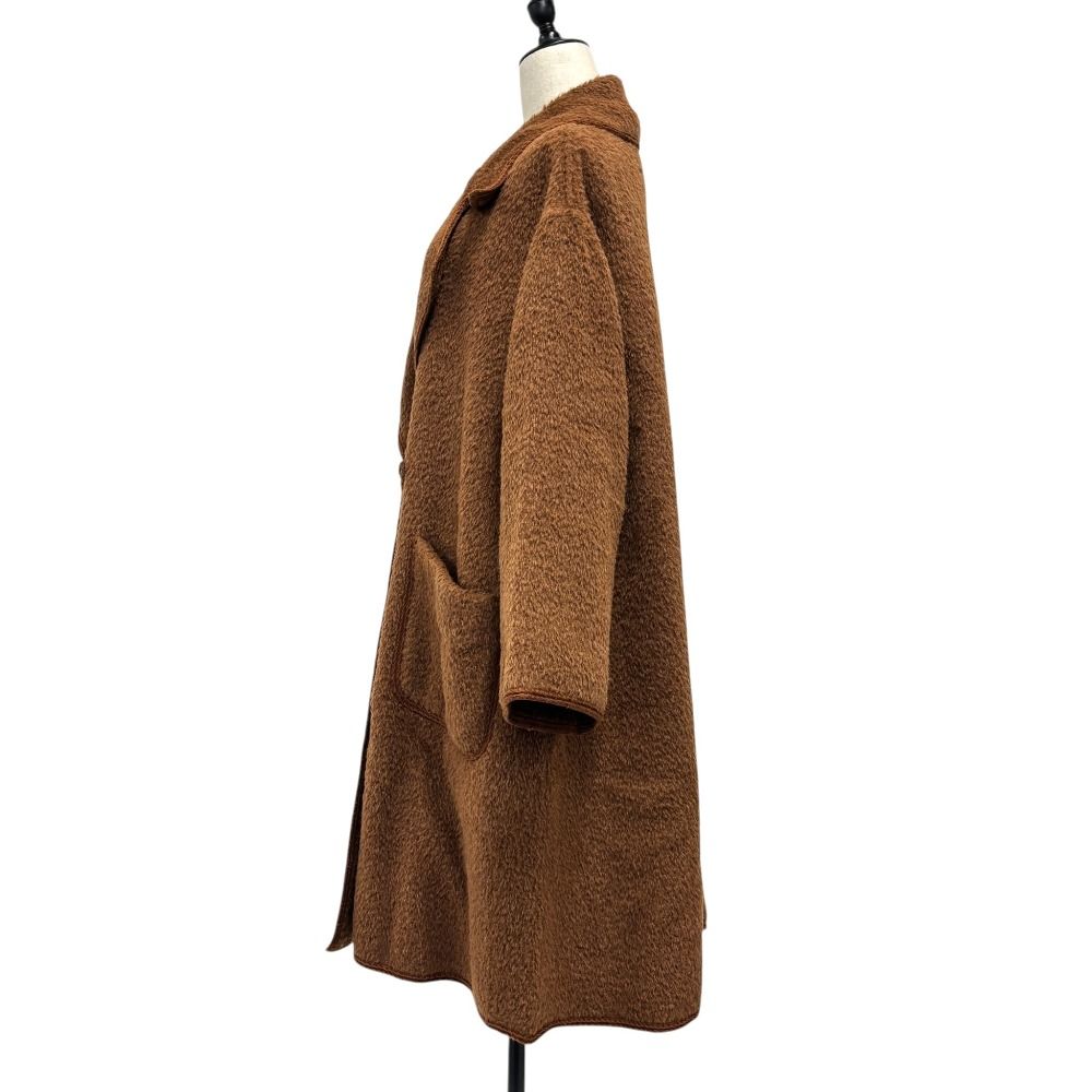 Fendi Vintage Oversized Shaggy Coat 42 Brown — view 2