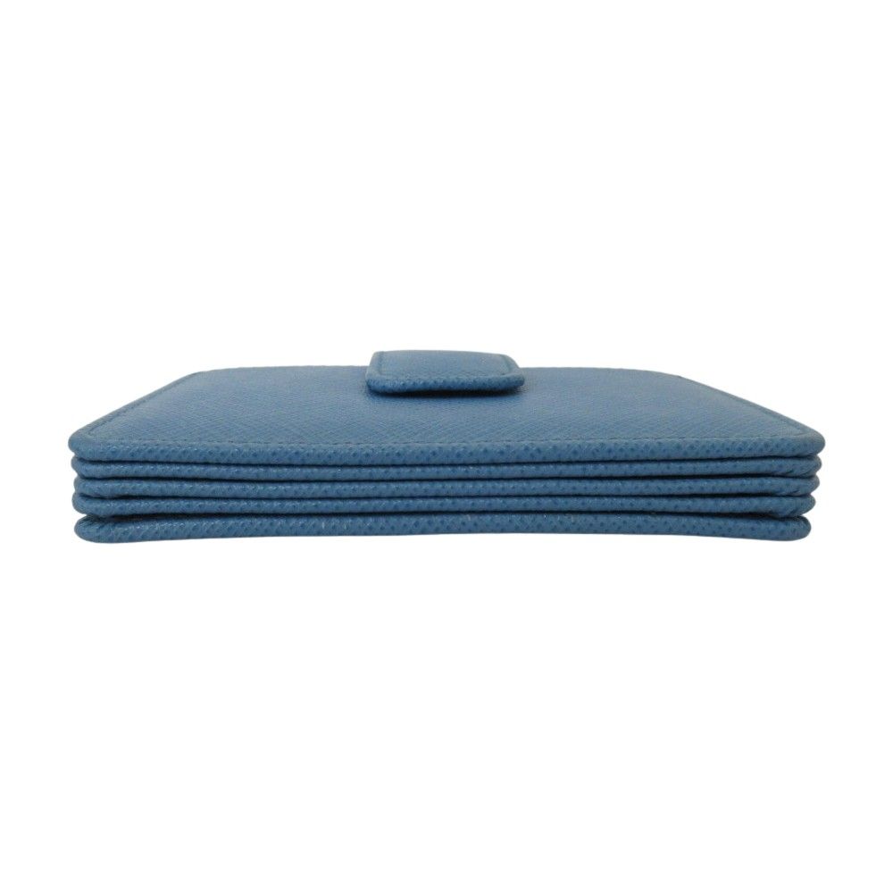 Prada Saffiano Leather Accordion Card Case Light Blue — view 3