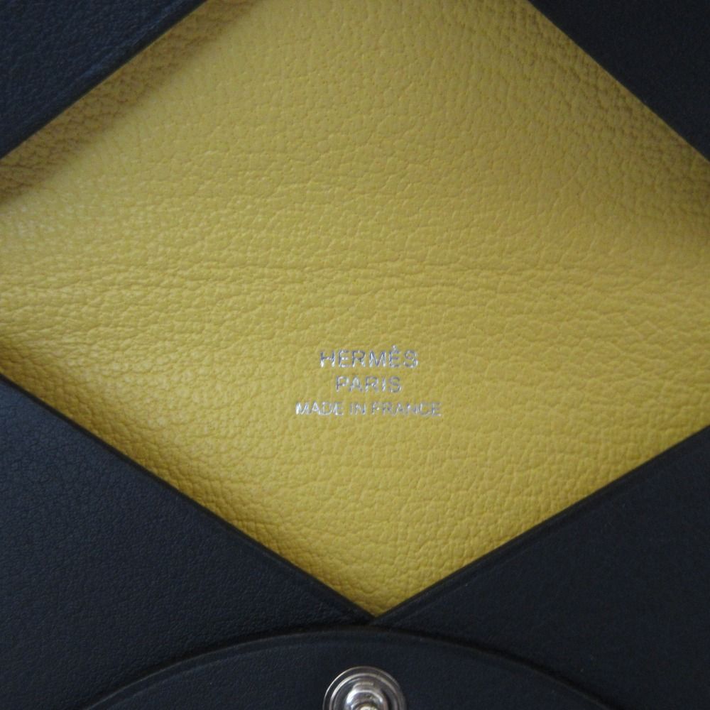 Hermes Calvi Sera Tattoo Swift Card Case Blue Indigo Jonunapur — view 8