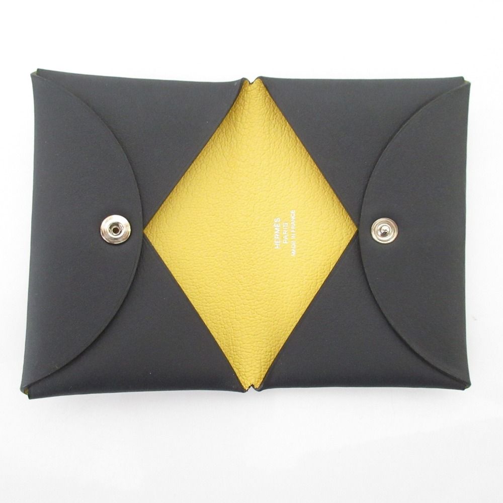 Hermes Calvi Sera Tattoo Swift Card Case Blue Indigo Jonunapur — view 6