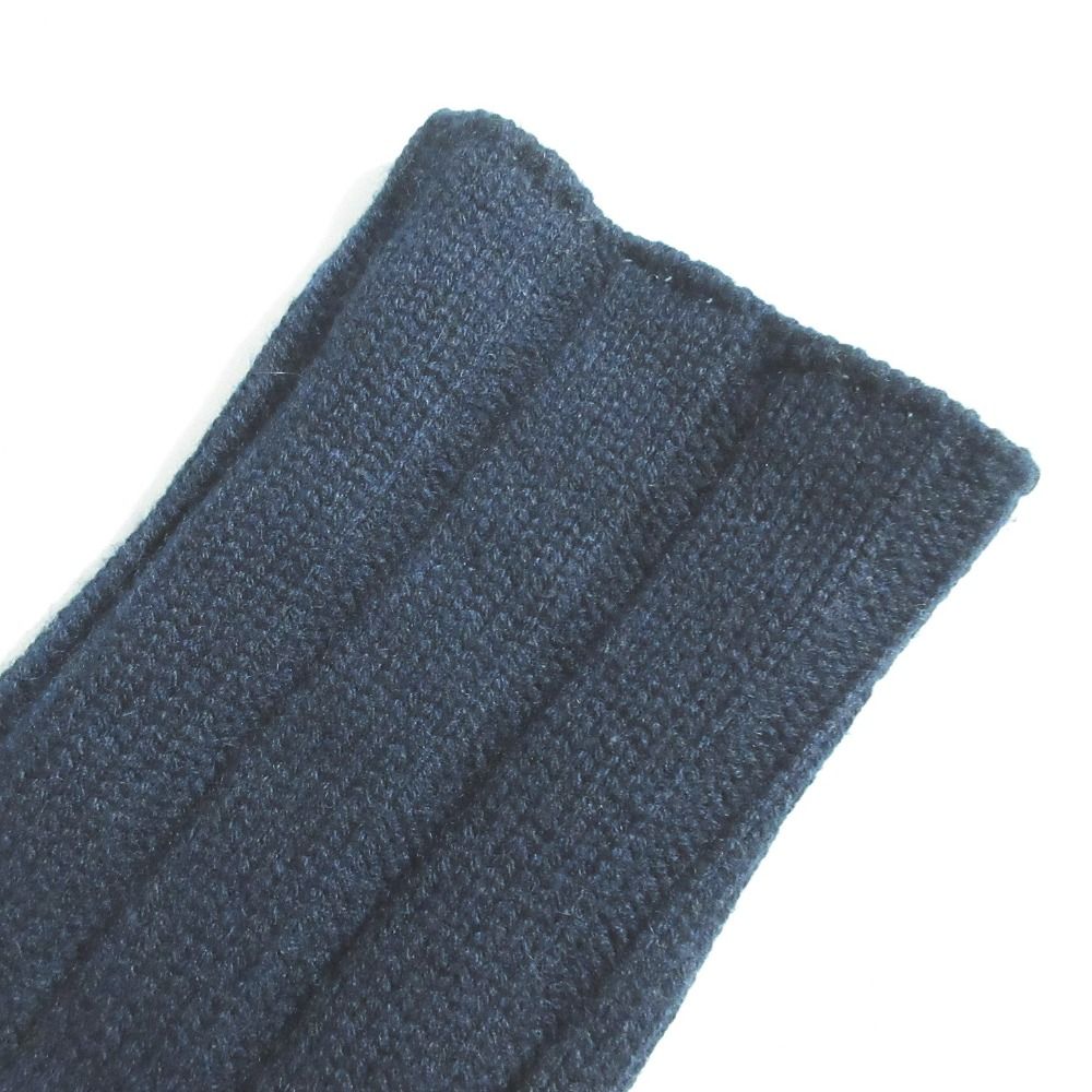 Hermes Cashmere Bottleneck Knit Sweater Navy — view 5