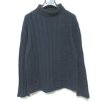 Hermes Cashmere Bottleneck Knit Sweater Navy