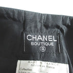 Chanel Vintage Gold Button Mini Skirt 34 Black — view 5