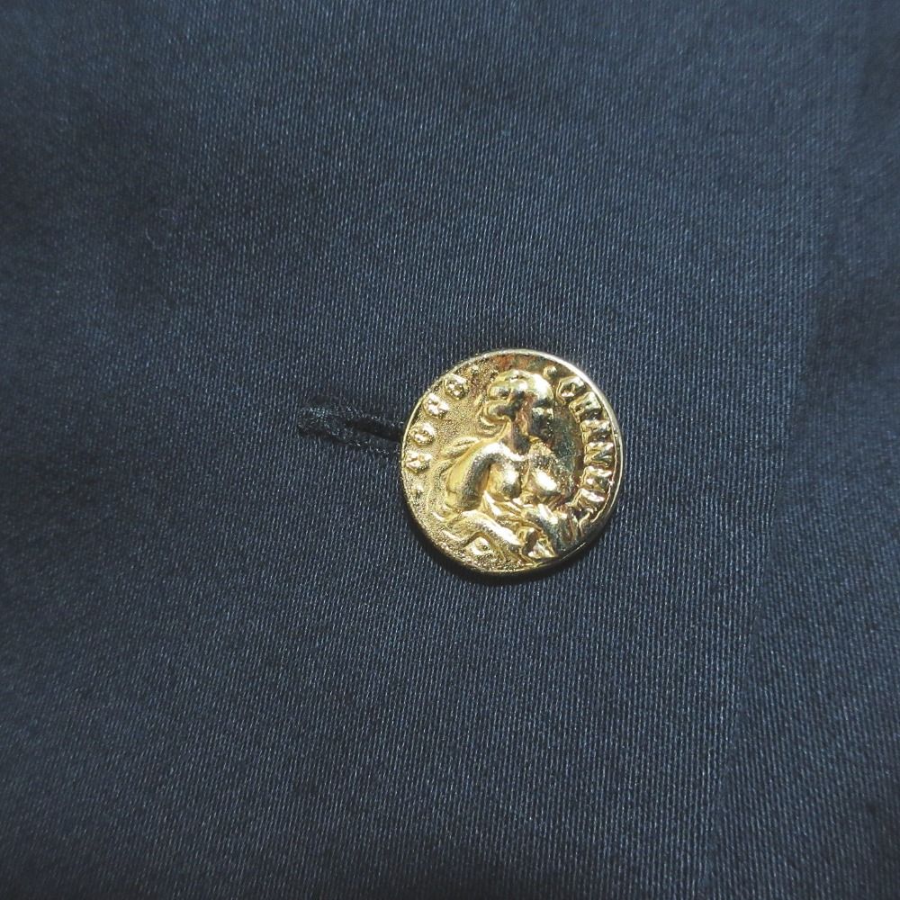 Chanel Vintage Gold Button Mini Skirt 34 Black — view 3