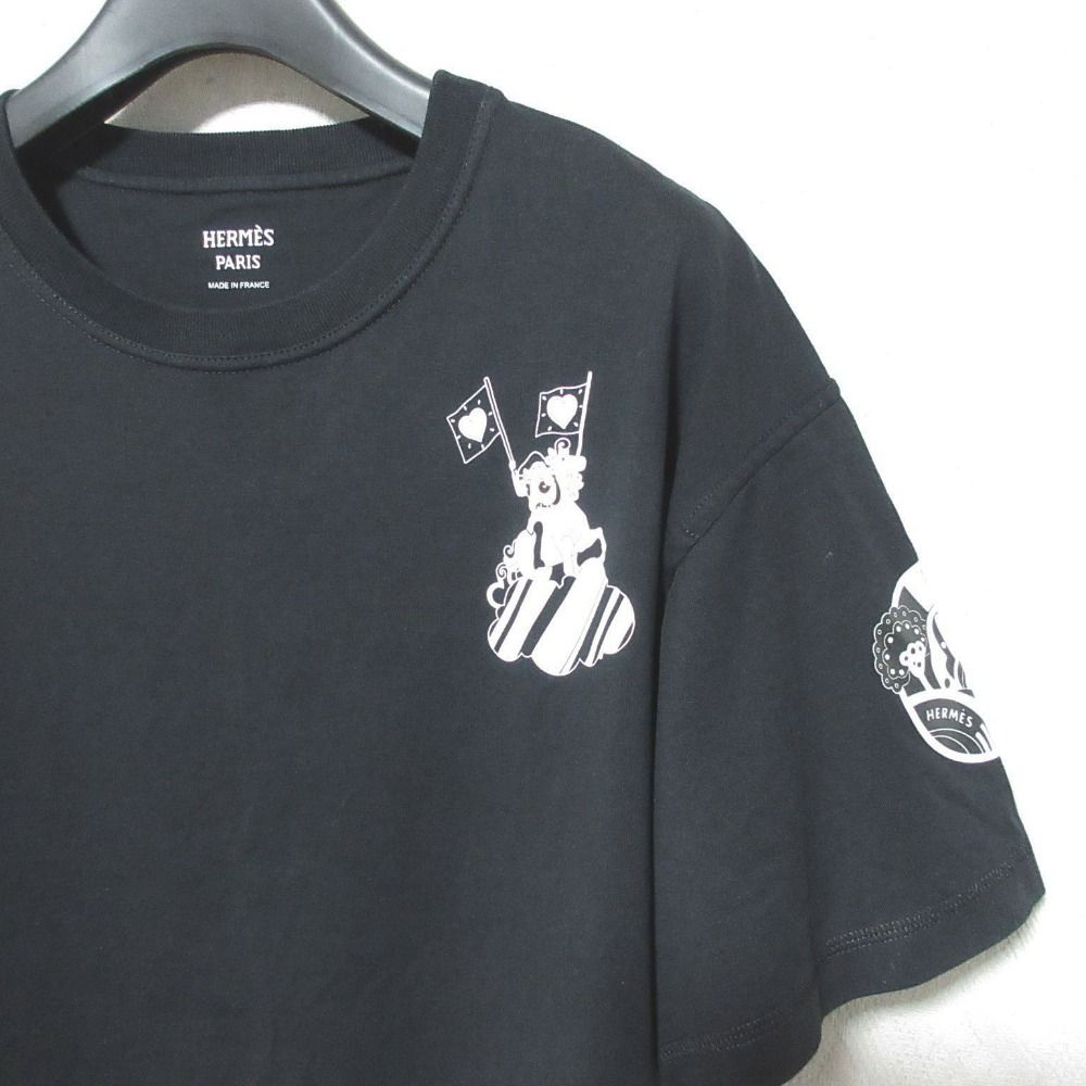 Hermes Cartouche Back Print T-Shirt 38 Black — view 3