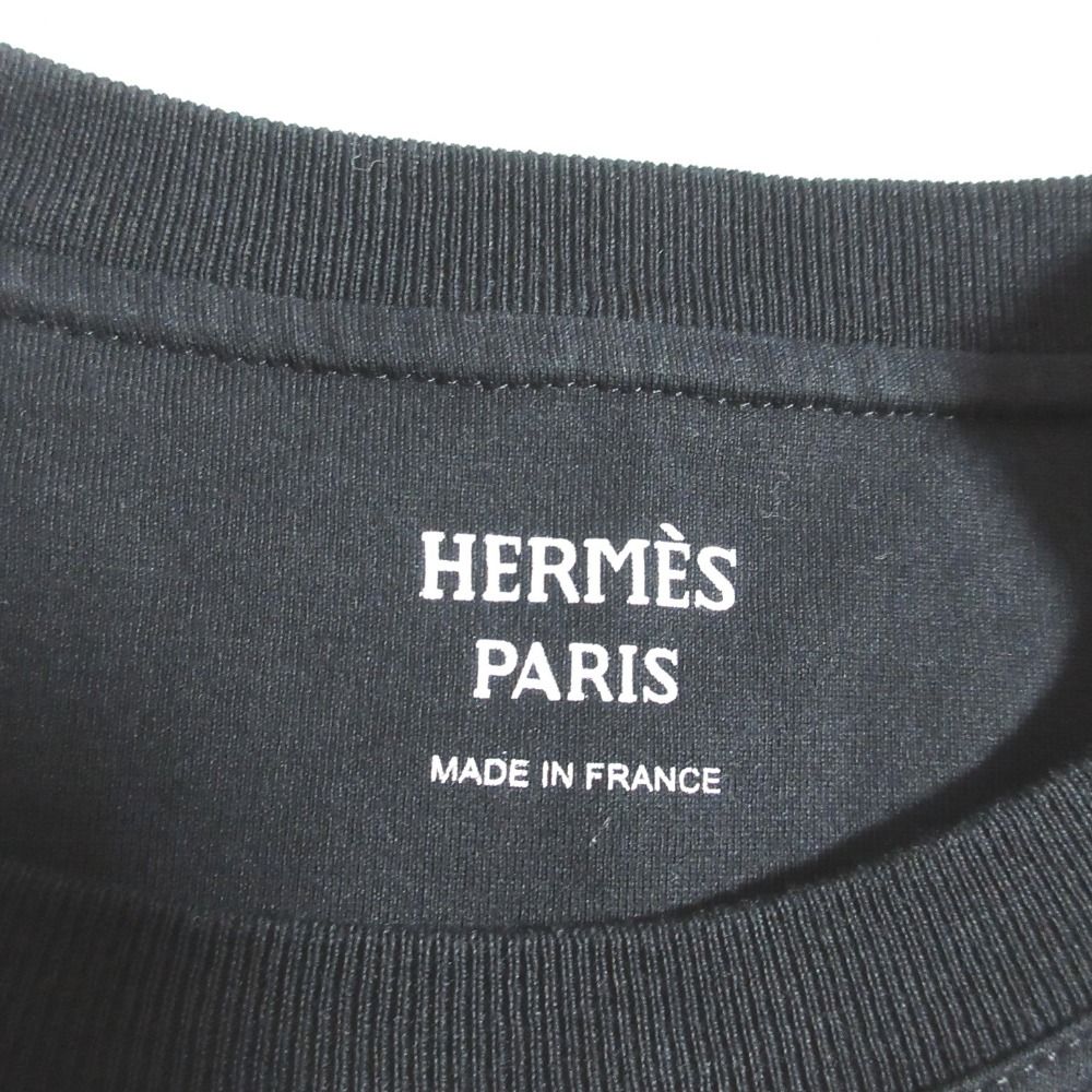 Hermes Cartouche Back Print T-Shirt 38 Black — view 6