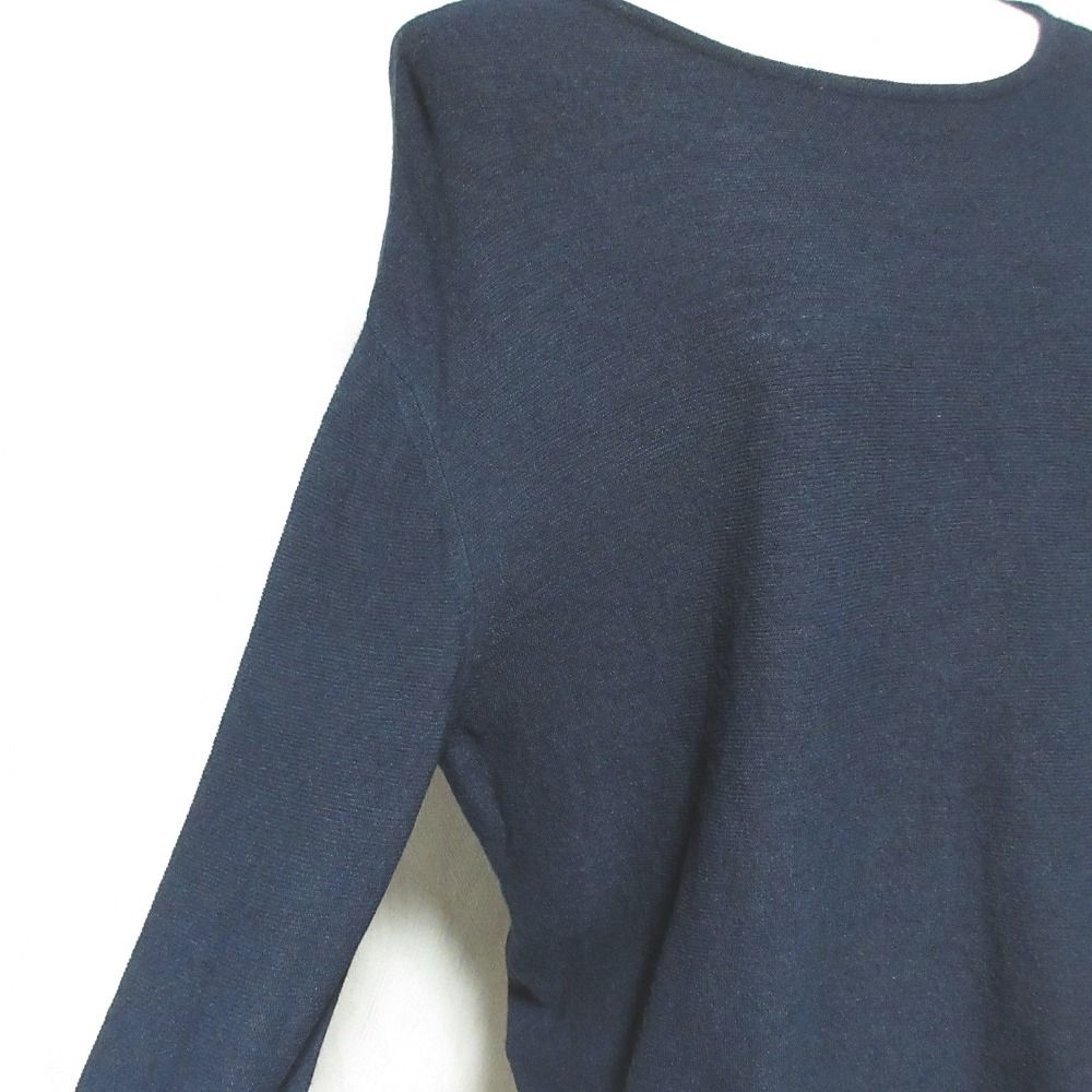 Hermes Rayon Wool Knit Top 38 Navy Sweater — view 3